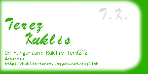 terez kuklis business card